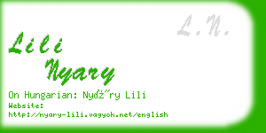 lili nyary business card